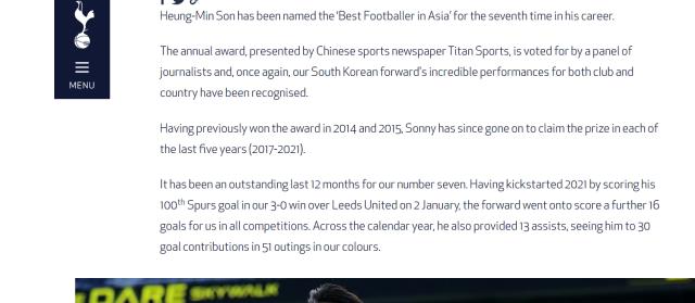 1641565966426060477.png 柠檬直播-热刺官网首页: 孙兴慜获体坛周报2021亚洲金球奖