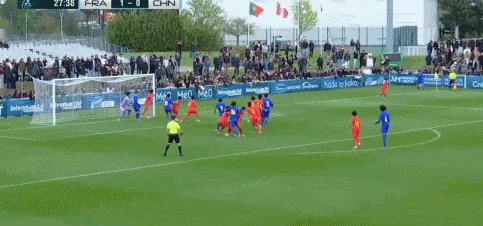 柠檬体育直播-蒙太古杯-刘凯源助攻吴比乐破门 U16国少1比4法国